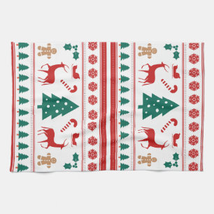 Christmas Is Coming, Christmas, Tree, Reindeer Kitchen Towel