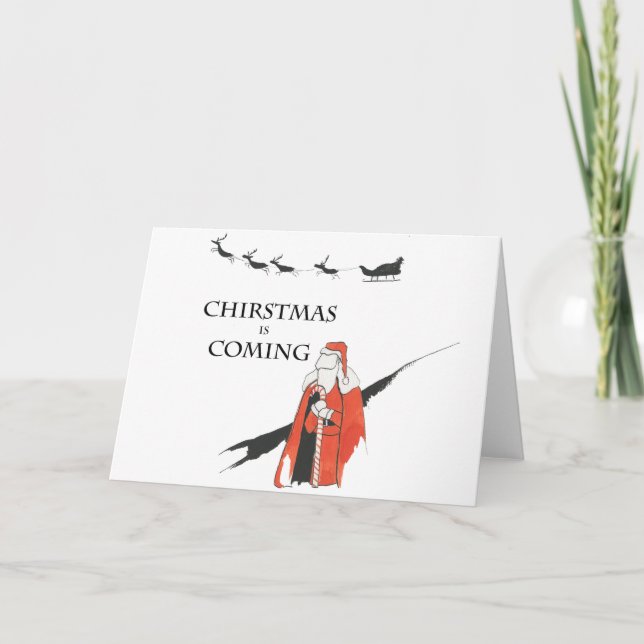 Christmas Is Coming Holiday Card (Front)