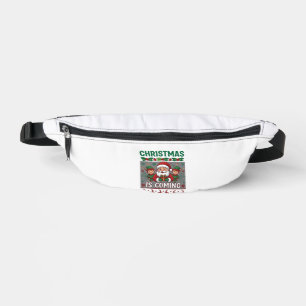 Christmas Is Coming Santa Claus Elves Reindeer Fanny Pack