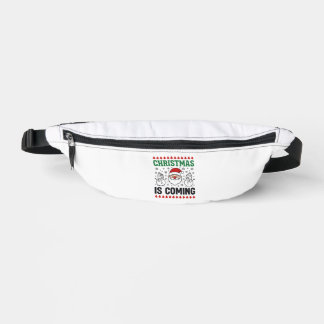 Christmas Is Coming Santa Snowman Design Fanny Pack
