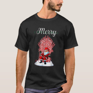Christmas Is Coming Winter Santa Candy Cane Merry T-Shirt