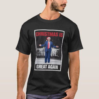 Christmas Is Great Again Xmas Pyjamas Funny Trump T-Shirt