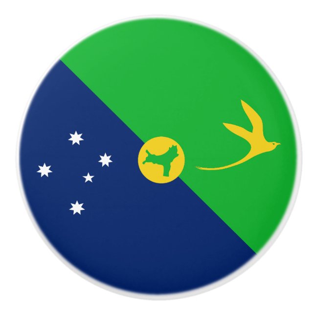 Christmas Island Flag Ceramic Knob (Front)