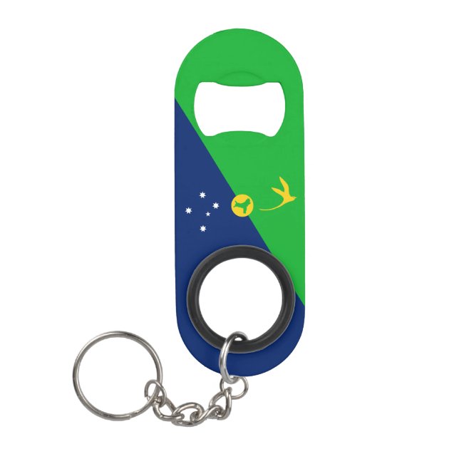 Christmas Island Flag Keychain Bottle Opener (Front)