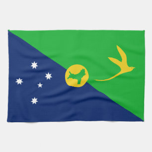 Christmas Island Flag Kitchen Towel