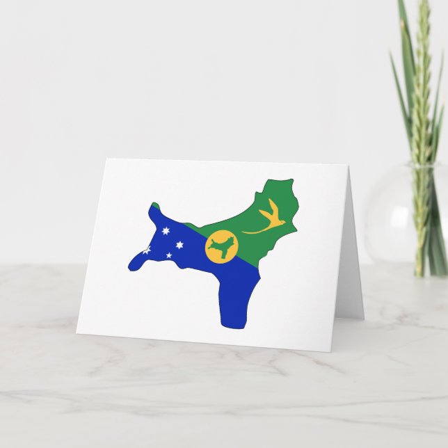 Christmas Island flag map Card (Front)