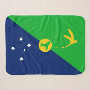 Christmas Island Flag Sherpa Blanket