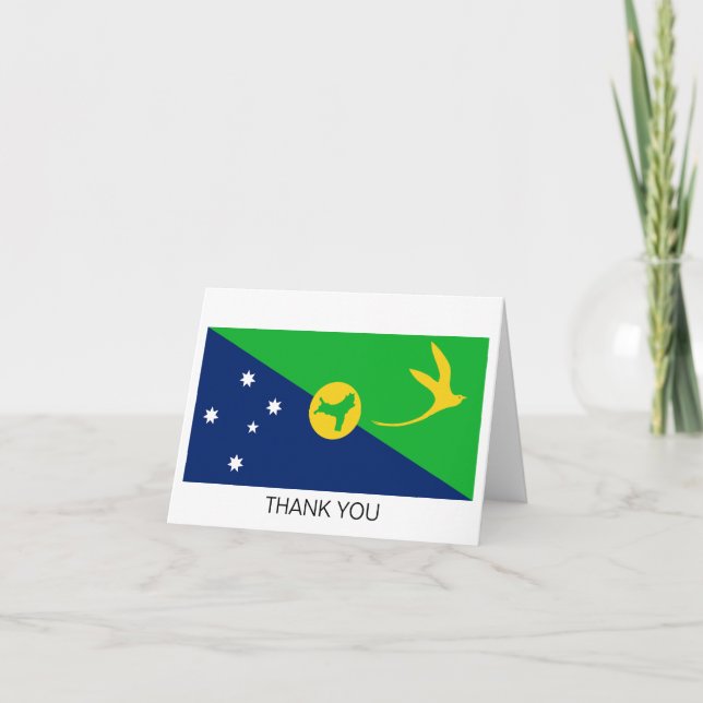 Christmas Island Flag Thank You Card (Front)