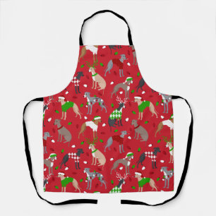 Christmas Italian Greyhound Dog Apron