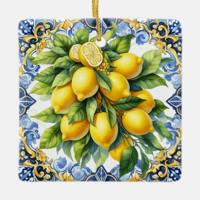 Christmas Italian Lemons Ornament (Front)