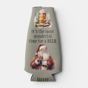 Christmas It's the most wonderful time for a beer Bottle Cooler