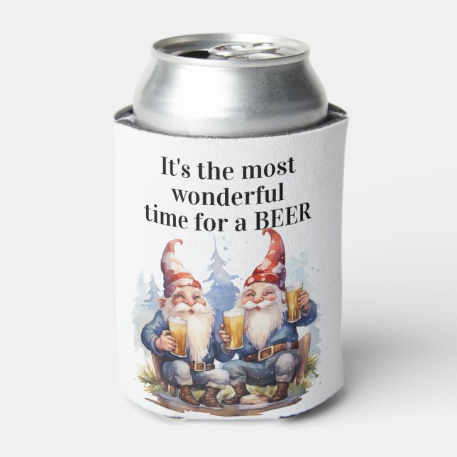 Christmas It's the most wonderful time for a beer Can Cooler (Can Front)
