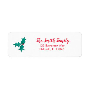 Christmas Ivy Berries Adresse de retour