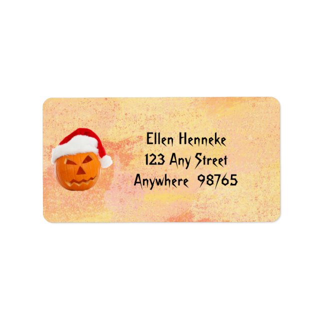 Christmas Jack-O-Lantern Label (Front)