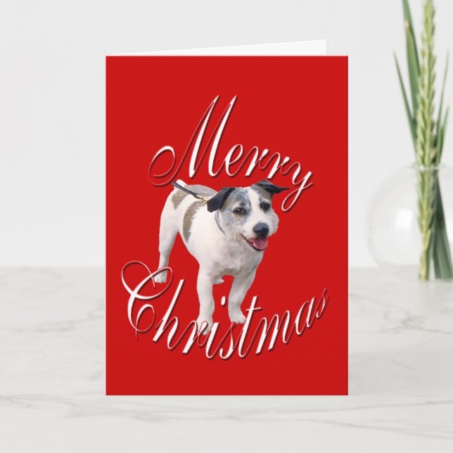 Christmas Jack Russell Terrier Holiday Card (Front)