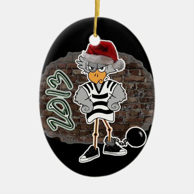 Christmas Jailbird Ornament (Front)