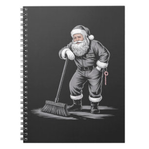 Christmas Janitor Santa Xmas Cleaning Notebook