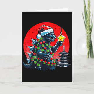 Christmas Japanese Monster Santa Star Xmas Women K Card