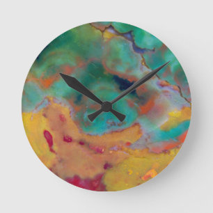 Christmas Jasper Close up Round Clock
