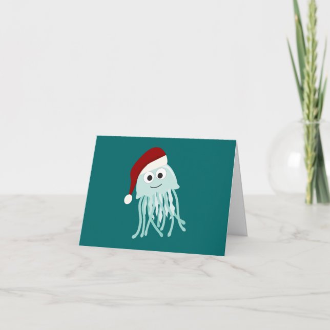 Christmas Jellyfish Holiday Card (Front)