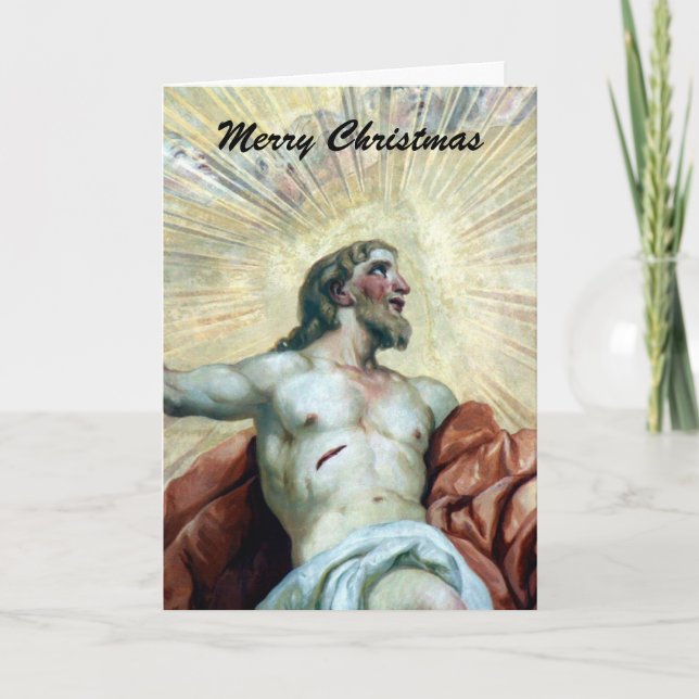 christmas jesus art holiday card (Front)