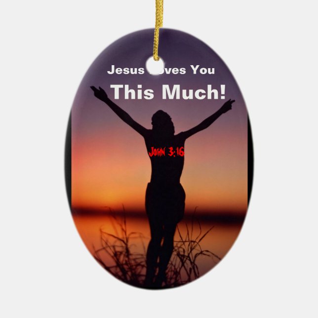 Christmas Jesus Ceramic Ornament (Front)