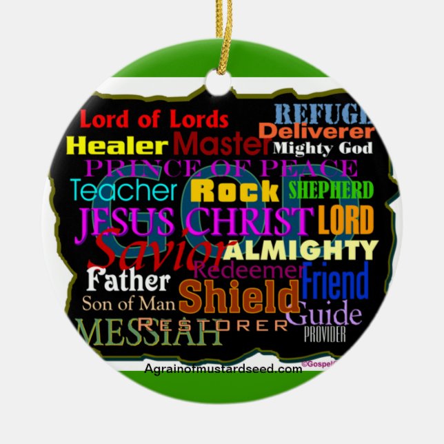 Christmas Jesus Ceramic Ornament (Front)
