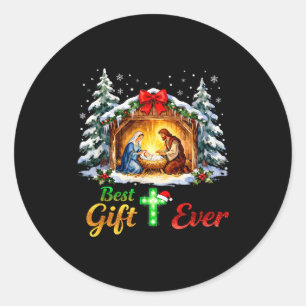 Christmas Jesus Classic Round Sticker