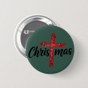 Christmas Jesus Cross Christian Faith Religion 2 Inch Round Button