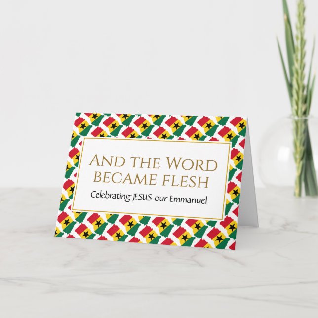 Christmas JESUS EMMANUEL Word Became Flesh GHANA Holiday Card (Front)