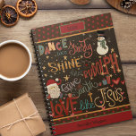 Christmas Jesus Frosty Rudolph Santa Quote Notebook<br><div class="desc">Personalized Inspirivity Christmas Notebook – a fun and delightful notebook for kids or adults. This personalized lined notebook with date, is perfect to customize for all kinds of holiday uses. A great gift idea that they will actually love and use. Keep track of holiday lists, decorating ideas, jot down plans...</div>