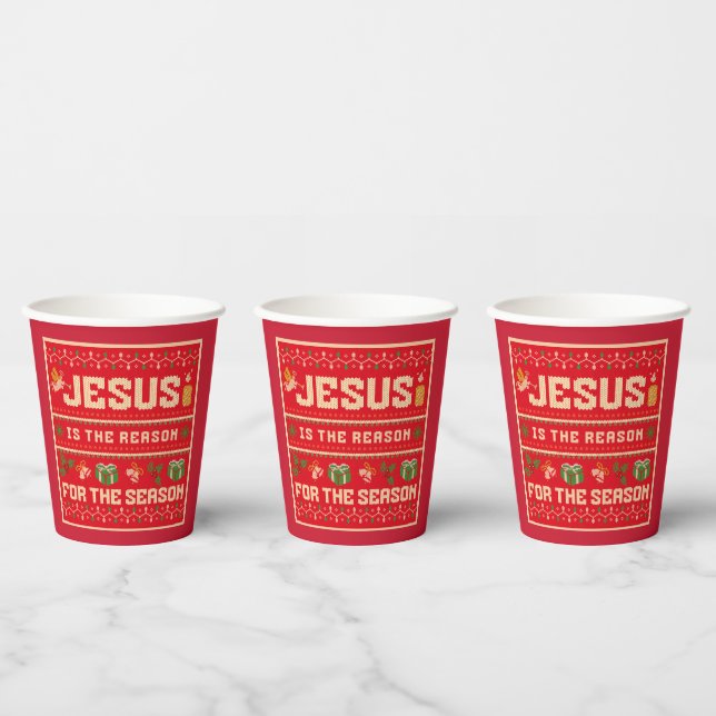 Christmas Jesus Is The Reason For The Season Paper Cups (Multi)