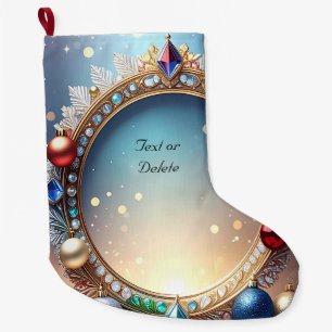 Christmas Jewel Frame Holiday Stocking