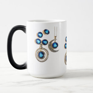 Christmas jewellery Tree blue black bright Moon Magic Mug