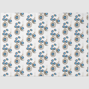 Christmas jewellery Tree blue black bright Moon Tissue Paper