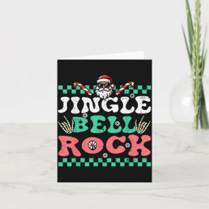 Christmas Jingle Bell Rock Retro Xmas Groovy Men W Card