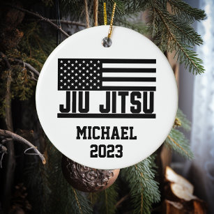 Christmas Jiu Jitsu Personalized  Ceramic Ornament