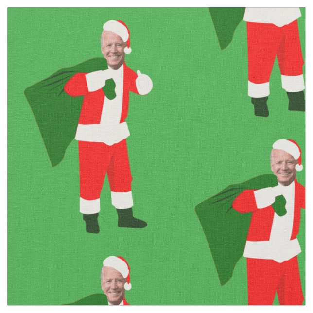 christmas joe biden santa fabric (Close Up)