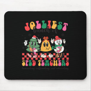 Christmas Jolliest Bunch Of Sped Teachers Cute Gro Mouse Pad