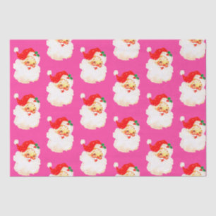 Christmas Jolly Santa Merry Pink Fun  Tissue Paper