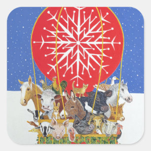 Christmas Journey Square Sticker