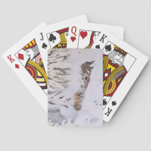 Christmas Journey Through the Snow (by Kittelsen) Playing Cards