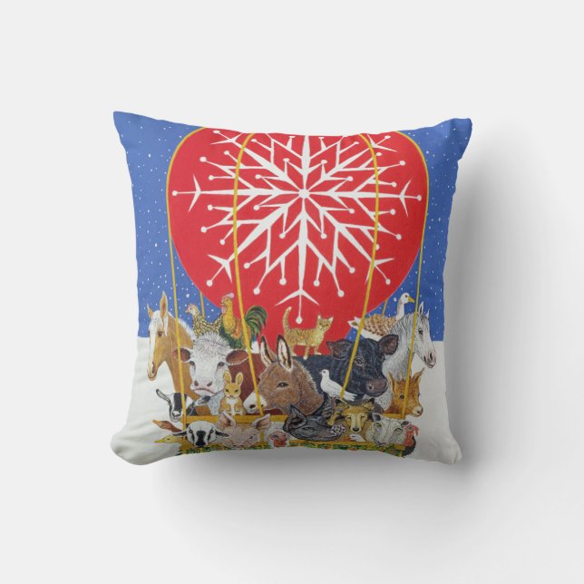 Christmas Journey Throw Pillow (Front)
