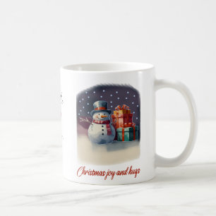 Christmas Joy and Hugs personalize mug