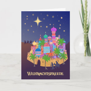 Christmas Joy Bethlehem German Greeting Card