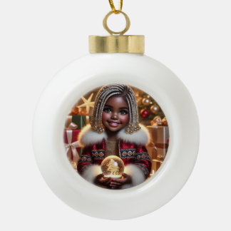 Christmas Joy Ceramic Ball Christmas Ornament