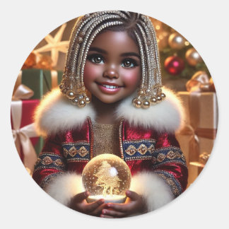 Christmas Joy Classic Round Sticker