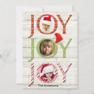 Christmas Joy Custom Photo Holiday card