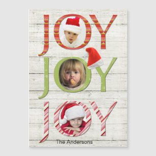 Christmas Joy Custom Photo Holiday Magnet