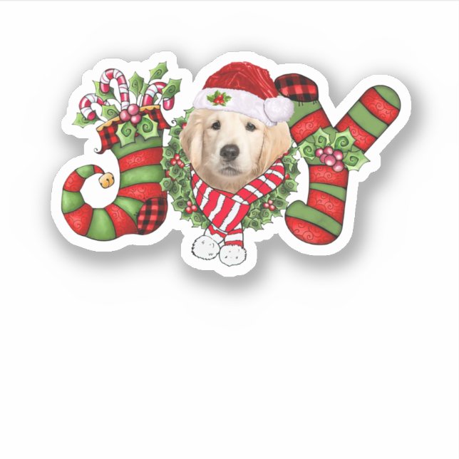 Christmas Joy Dwarf Stocking Golden Retriever (Front)